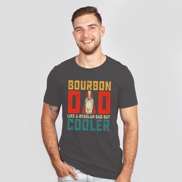bourbon dad gray shirt
